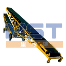Mobile rubber belt conveyor